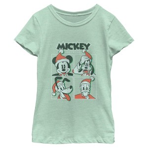 Girls Mickey & Friends Christmas Crew Portraits T Shirt - 1 of 4