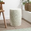 JONATHAN Y Rafi Transitional Bohemian Geometric Drum Garden Stool - image 3 of 4