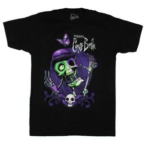 Tim Burton's Corpse Bride Men's Bonejangeles Adult Short Sleeve T-Shirt - 1 of 3