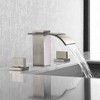 Sumerain Waterfall Widespread Bathroom Sink Faucet Brushed Nickel, 3 Hole 8 Inch Vanity Faucet - 2 of 4