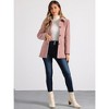 INSPIRE CHIC Women's Work Office Winter Overcoat Single Breasted Point Collar Pea Coat - 2 of 4