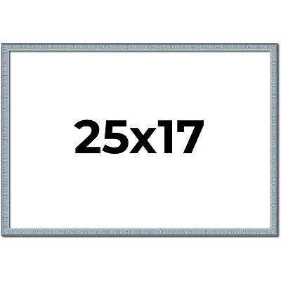 PosterPalooza | Textured Blue Picture Frame - UV Acrylic, Backing Board, Hanging Hardware Included