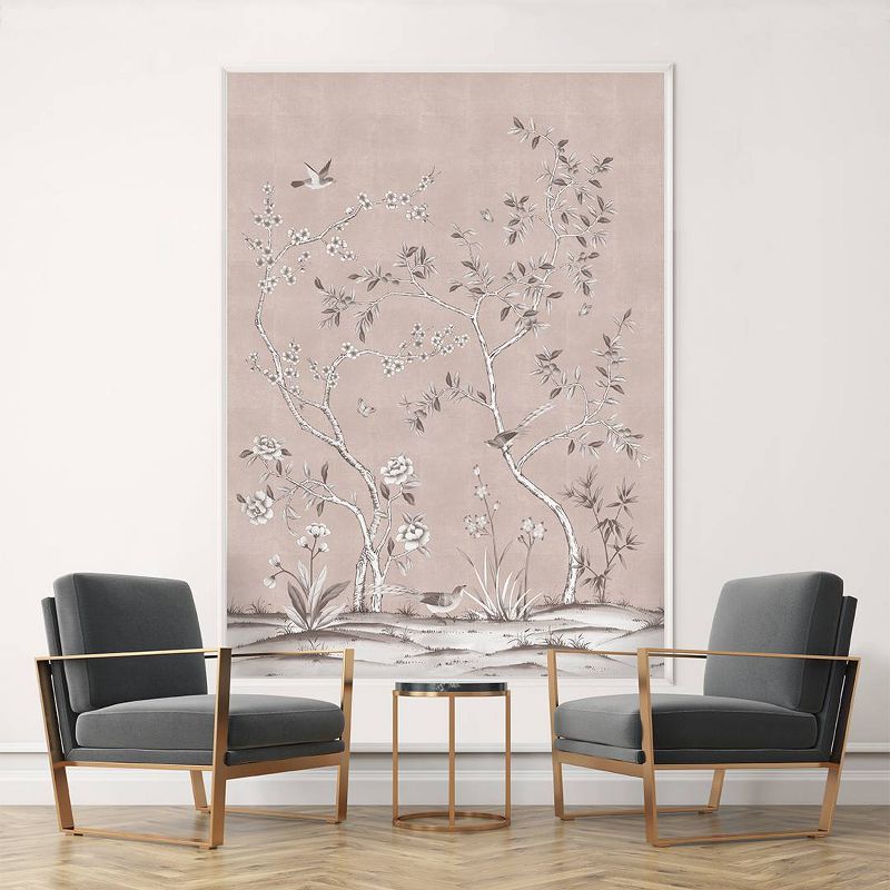 Tempaper &#38; Co. 108&#34;x78&#34; Chinoiserie Garden Blush Removable Peel and Stick Vinyl Wall Mural, 3 of 6