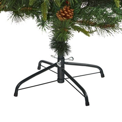 5ft Green Pine Artificial Christmas Tree with LED Lights and Pine Cones