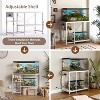 ELJGET 20/40/55 Gallon Fish Tank Stand with Power Outlet & LED Light, Metal Aquarium Stand with 3 Tier Adjustable Storage Shelves, 30.7"*13.8" - 4 of 4