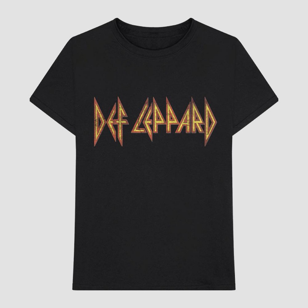 Men's Def Leppard Short Sleeve Graphic T-Shirt - Black L was $12.99 now $8.0 (38.0% off)