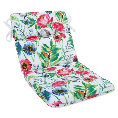 Flower Mania Petunia Rounded Corners Outdoor Chair Cushion Pink - Pillow Perfect