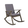 VisioGear Classic Rocking Chair with Cushion, Porch Rocker for Lawn Garden, Grey, 25"*46"*39" - 2 of 4