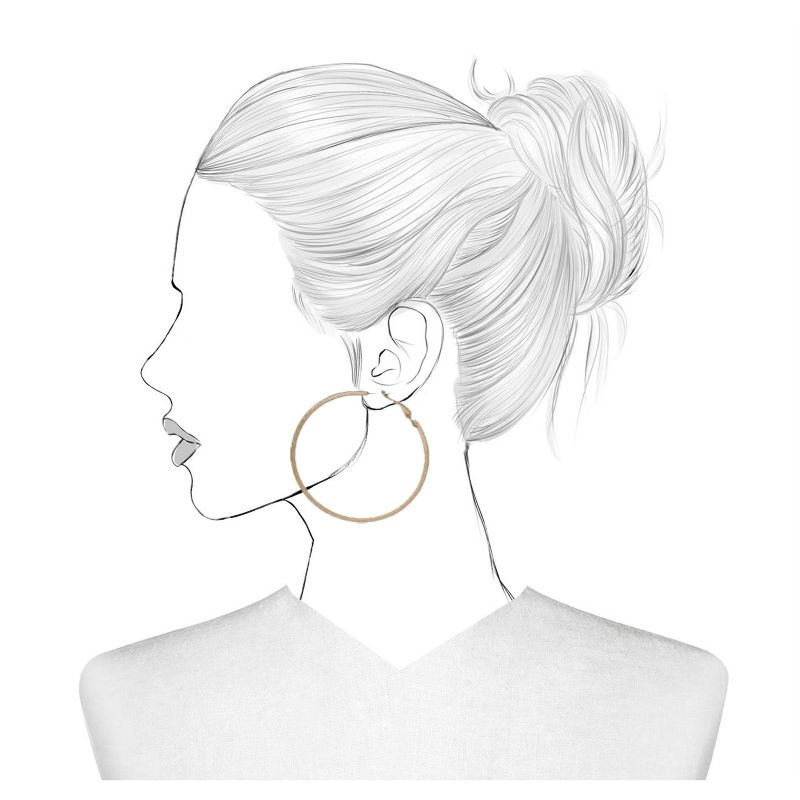 Thick Circle Hoop Earrings - Universal Thread&#8482; Gold, 3 of 4