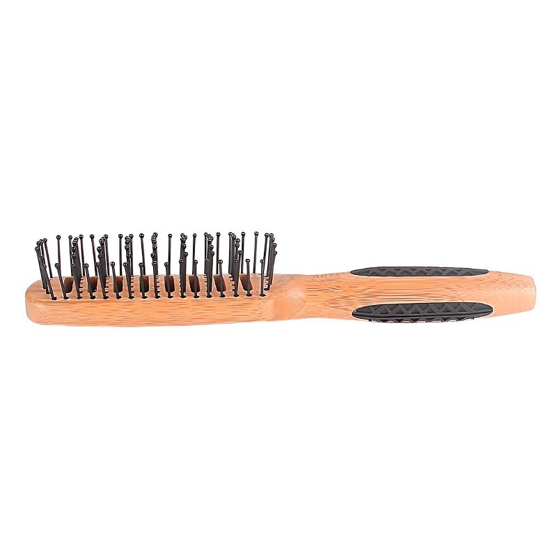 Bass Brushes Style & Detangle Hair Brush Premium Bamboo Handle with Professional Grade Nylon Pin 7 Row Vented, 5 of 6