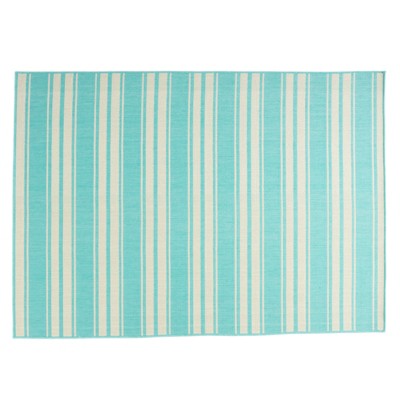 VisioGear Area Rug, 7'*5'3" Vintage Large Non-slip Rug For Living Room Kitchen Bedroom, Teal, 84"*63"*0.16"