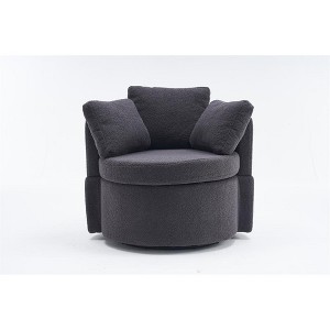 XINGHANZHENXUAN Storage Chair with Back Cushion, 3 Pillows, 360° Rotating Accent Chair for Living Room, Bedroom - 1 of 4