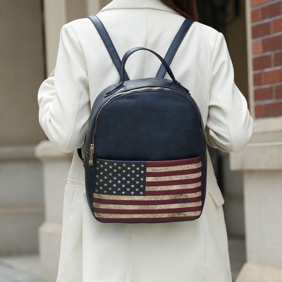 MKF Collection Patriotic Flag Backpack Bag – Fourth of July Travel Backpack, Briella | MKF Collection by Mia K - Chocolate — фото 2