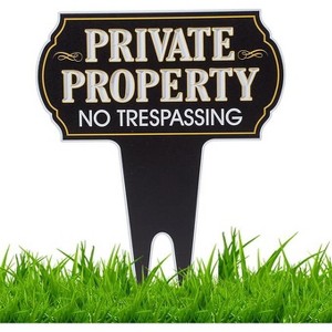 Bigtime Signs Metal Private Property No Trespassing-Black - 1 of 1