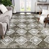 Washable Modern Geometric Grid Rug Non Slip Low Pile Rug Soft Contemporary Throw Floor Cover Foldable Indoor Carpet for Living Room Bedroom - 2 of 4