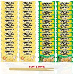 Maruchan Ramen Instant Noodle Soup - 2 Flavors - 24 Packs Creamy Chicken & 24 Packs Chili - 1 of 1