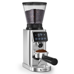 Coffee Grinder, 40mm Stainless Steel Conical Burr Grinder with 24 Grinding Settings, Grinding Time & 1-12 Cups Adjustable, Fit Espresso & Drip Coffee - 1 of 4