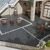 Syemin Carpet Tiles Patio Floor Tiles Composite Patio Deck Tiles DIY Interlocking Decking Tiles for Balcony Porch, Dark Gray, 14.6"*14.6"*20.5" - 2 of 4