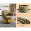360-degree Swivel Barrel Fabric Accent Chair with Gold Metal Legs - 3 of 4