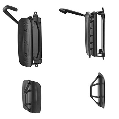 Black Rotating Wall-Mounted Vertical Bike Rack with Tire Stop Tray