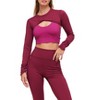 Adore Me Women's Lotus Active Shrug Long Sleeve Tee Activewear - 2 of 3