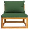vidaXL 2 Piece Patio Sofa Set with Cushions Solid Wood Acacia - 4 of 4