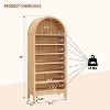 71" Shoe Rack with 3 Adjustable Shelves, Wooden 8 Tiers shoe organizer for 24 Pairs Shoe, Vertical Tall Shoe Storage, Beige - 2 of 4