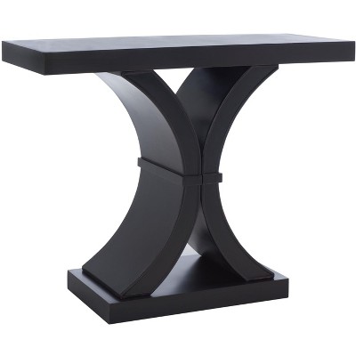 Dryden 40" Black Wood Console Table with Storage