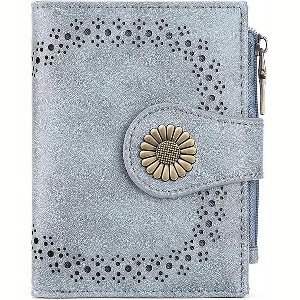 BEAFUP Small Wallets for Women,Bifold RFID Blocking Leather Card Holder Compact Wallet with Zipper Coin Pocket for Women - 1 of 4