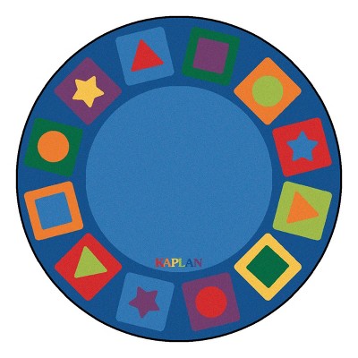 6' Circle Woven Shapes Area Rug Blue - Carpets For Kids