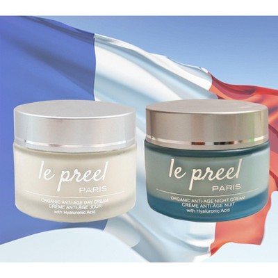 Le Preel Paris Bundle Organic Anti-age DAY and Night Time Cream -Made in France