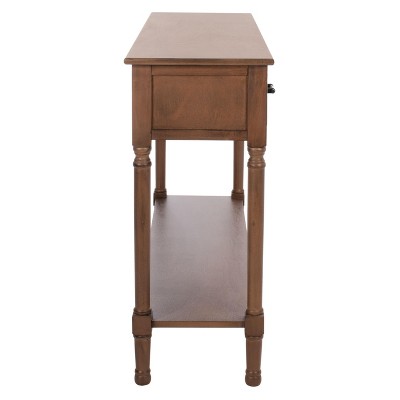 Peyton 51'' French Brown Wood & Metal Console Table with Storage