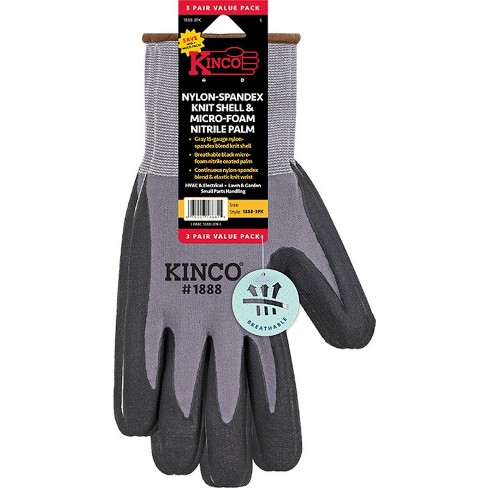 Kinco Men's Indoor/Outdoor Palm Gloves Gray L 3 pair - image 1 of 1