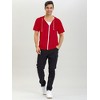 Lars Amadeus Men's Solid Color Zip Up Short Sleeve Hoodies Sweatshirt - 2 of 4