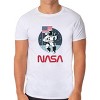 NASA Men's Retro NASA Letter Logo Thumbs Up Astronaut Crewneck T-Shirt White - 2 of 4