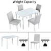 FONTOI Modern Wooden Dining Set with Upholstered Chairs and Crystal Edge Table for Stylish Comfortable Home Dining Spaces, Gray, 45.5"*28.5"*30" - 4 of 4