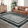 Thin Oriental Washable Rug for Bedroom, Non-Slip Stain Resistant Foldable Large Carpet Pet & Kids Friendly for Dining Room - 2 of 4