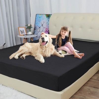 PiccoCasa Waterproof Fitted Sheet Elastic Band 14' Deep Mattress Protector Cover 1 Pc