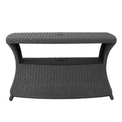 target wicker side table
