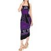 LA LEELA Women's Wrap Swimwear Cover up Sarong Wraps Holiday Beachwear Swimsuit Vacation Wear Bathing Suit Skirts One Size Purple, Abstract - 2 of 4