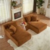 Dolonm 78.8" Double Sofa, Compressed Boneless Sofa Made of Corduroy, Requires No Installation,for Living Rooms Bedrooms - 2 of 4