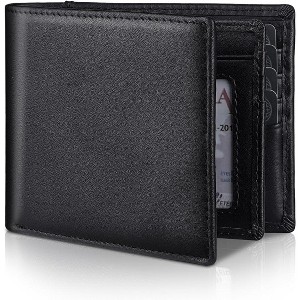 Paaaawaters Mens Genuine Leather Bifold RFID Blocking Wallet with 14 Card Slots - 1 of 4