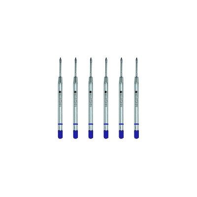 Monteverde Ballpoint Pen Refill Fine Point Blue Ink 6 Pack (P423BU)