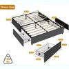 Upholstered Platform Bed Frame with 4 Storage Drawers, Platform Bed Frame with Mattress Foundation Strong Wooden,No Box Spring Needed - image 2 of 4