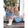 Sky Blue Linen Halter Top and Skirt Set Mia Belle Girls - 3 of 4
