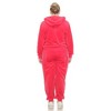 Women's Plus Size 2 Piece Velour Tracksuit Set - White Mark - 3 of 4