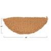 Storied Home Woven Natural Coir Half Round Doormat with Fringe - 2 of 3