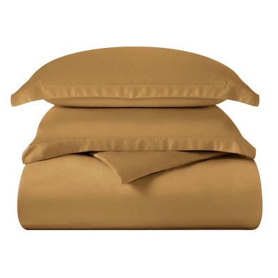 300 Thread Count Rayon From Bamboo Solid 3 Piece Duvet Cover Set by Blue Nile Mills