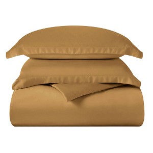 300 Thread Count Rayon From Bamboo Solid 3 Piece Duvet Cover Set by Blue Nile Mills - 1 of 4