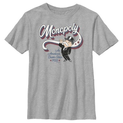Boy's Monopoly An American Classic Mr. Monopoly T-shirt : Target
